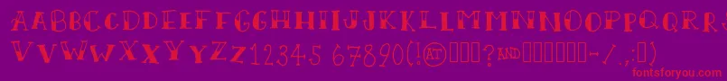 ScallywagRegular Font – Red Fonts on Purple Background