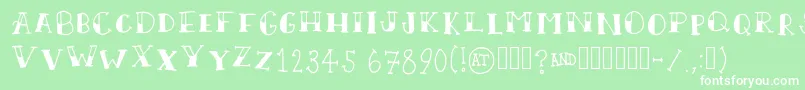 ScallywagRegular Font – White Fonts on Green Background