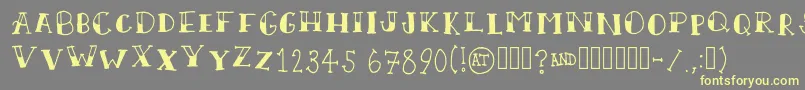 ScallywagRegular Font – Yellow Fonts on Gray Background