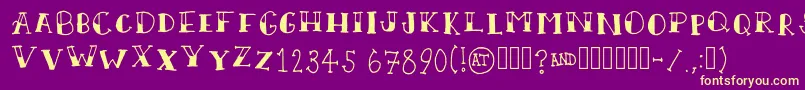 ScallywagRegular Font – Yellow Fonts on Purple Background