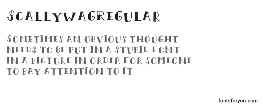 Review of the ScallywagRegular (105259) Font