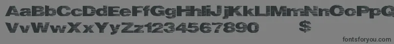 フォントHeatwave – 黒い文字の灰色の背景