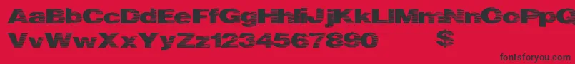 Heatwave Font – Black Fonts on Red Background