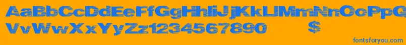 fuente Heatwave – Fuentes Azules Sobre Fondo Naranja