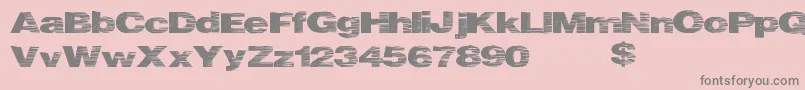 Heatwave Font – Gray Fonts on Pink Background