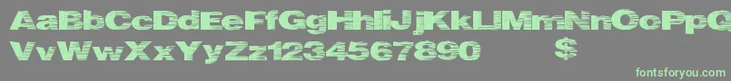 Heatwave Font – Green Fonts on Gray Background