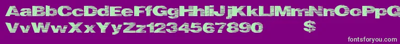 Heatwave Font – Green Fonts on Purple Background