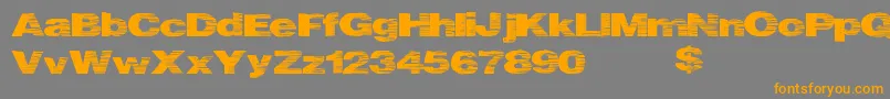 Heatwave-Schriftart – Orangefarbene Schriften auf grauem Hintergrund