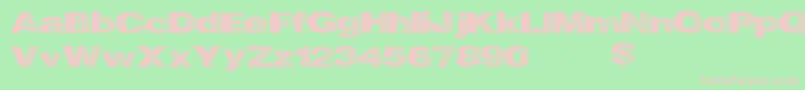 Heatwave Font – Pink Fonts on Green Background
