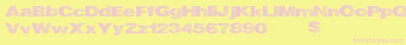 Heatwave Font – Pink Fonts on Yellow Background