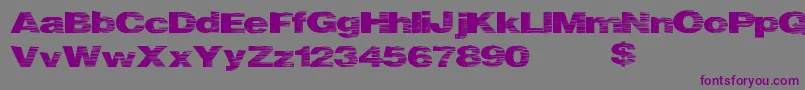 Шрифт Heatwave – фиолетовые шрифты на сером фоне