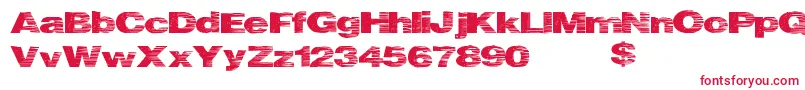 Heatwave-Schriftart – Rote Schriften auf weißem Hintergrund