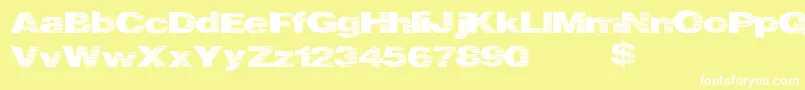 Heatwave Font – White Fonts on Yellow Background