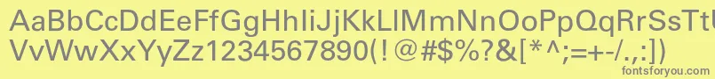 Universc Font – Gray Fonts on Yellow Background