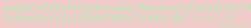More about Universc Font Universc Font – Green Fonts on Pink Background