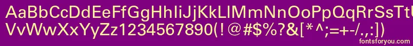 Universc Font – Yellow Fonts on Purple Background