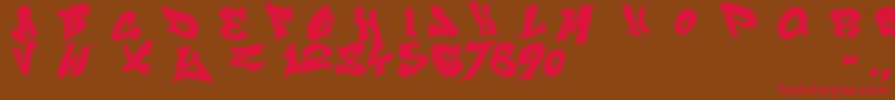 Smasher312Black Font – Red Fonts on Brown Background