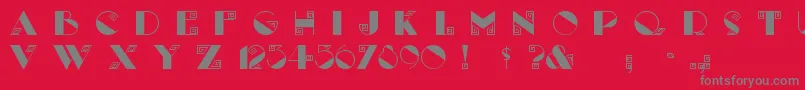 Labyrinth Font – Gray Fonts on Red Background