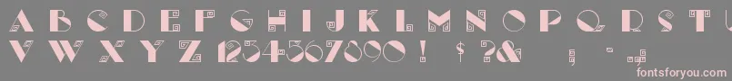 Labyrinth Font – Pink Fonts on Gray Background