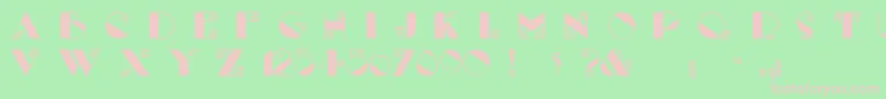 Labyrinth Font – Pink Fonts on Green Background
