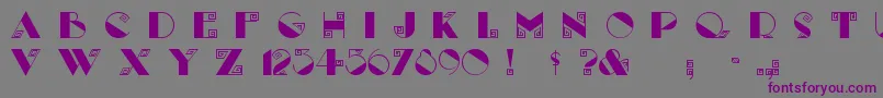 フォントLabyrinth – 紫色のフォント、灰色の背景