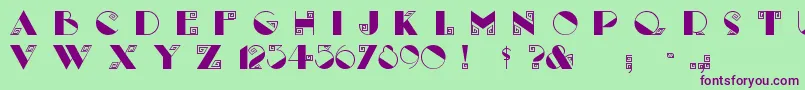 Labyrinth Font – Purple Fonts on Green Background