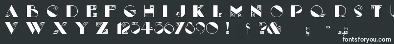 フォントLabyrinth – 黒い背景に白い文字