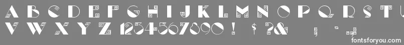 Labyrinth Font – White Fonts on Gray Background