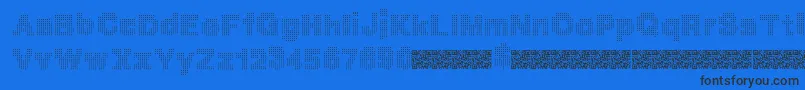 Megabits Font – Black Fonts on Blue Background