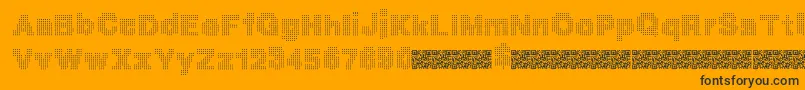 Megabits Font – Black Fonts on Orange Background