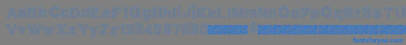 Megabits Font – Blue Fonts on Gray Background