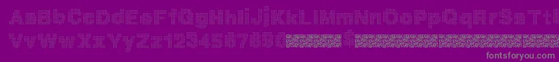 Megabits Font – Gray Fonts on Purple Background