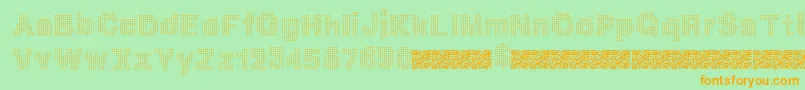 Megabits Font – Orange Fonts on Green Background