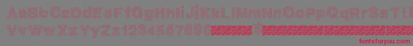 Megabits Font – Red Fonts on Gray Background