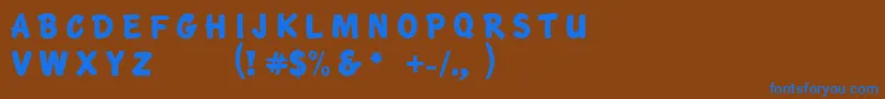 Lisätietoja KtfRoadbrush-fontista KtfRoadbrush-fontti – siniset fontit ruskealla taustalla