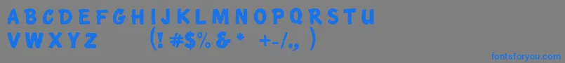KtfRoadbrush-Schriftart – Blaue Schriften auf grauem Hintergrund