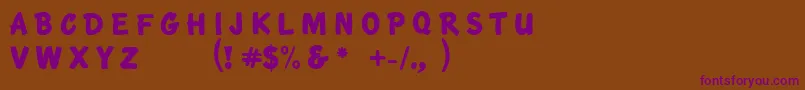 Шрифт KtfRoadbrush – фиолетовые шрифты на коричневом фоне