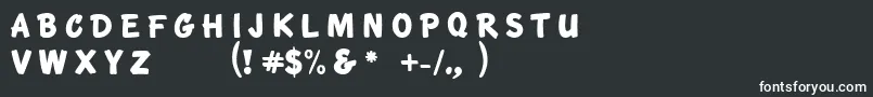KtfRoadbrush Font – White Fonts on Black Background