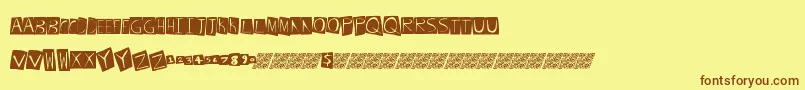 Frenchdance Font – Brown Fonts on Yellow Background