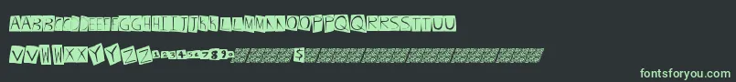 Шрифт Frenchdance – зелёные шрифты на чёрном фоне