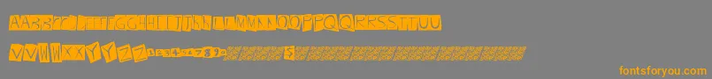 Frenchdance-Schriftart – Orangefarbene Schriften auf grauem Hintergrund