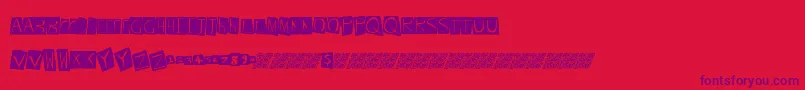 Frenchdance Font – Purple Fonts on Red Background