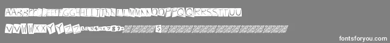 Frenchdance-Schriftart – Weiße Schriften auf grauem Hintergrund