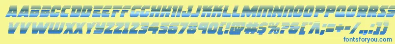 Rogueherogradital Font – Blue Fonts on Yellow Background