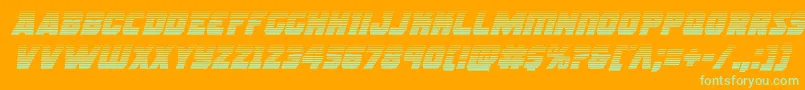 Rogueherogradital Font – Green Fonts on Orange Background