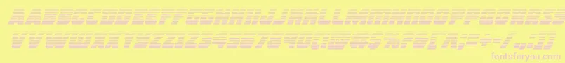 Шрифт Rogueherogradital – розовые шрифты на жёлтом фоне