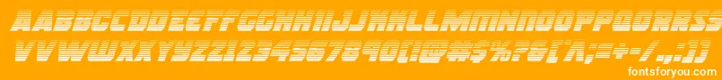 Czcionka Rogueherogradital – białe czcionki na pomarańczowym tle