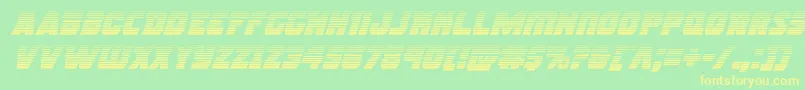 Czcionka Rogueherogradital – żółte czcionki na zielonym tle