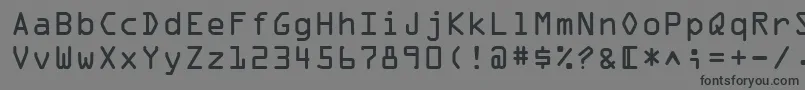 Шрифт OcrOnegtt – чёрные шрифты на сером фоне