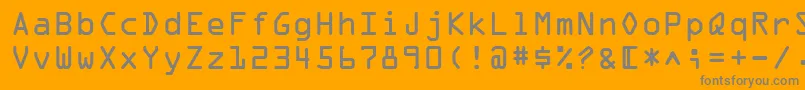 OcrOnegtt Font – Gray Fonts on Orange Background